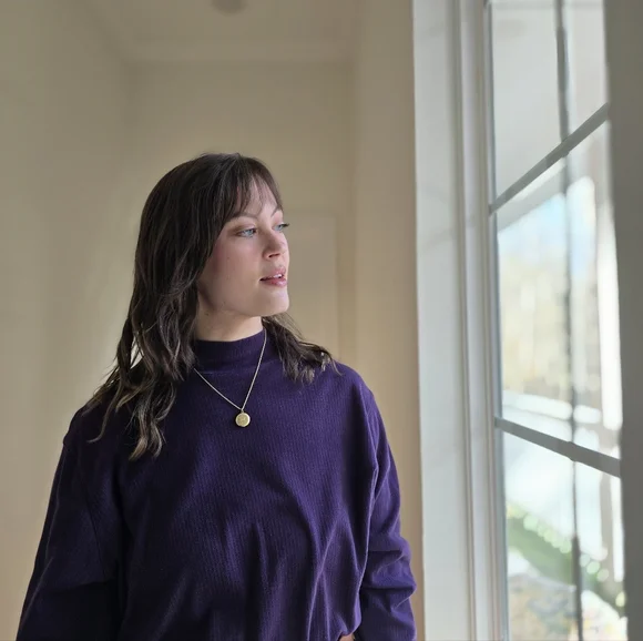 Vintage Plum Ribbed Top - Picture 2 of 6